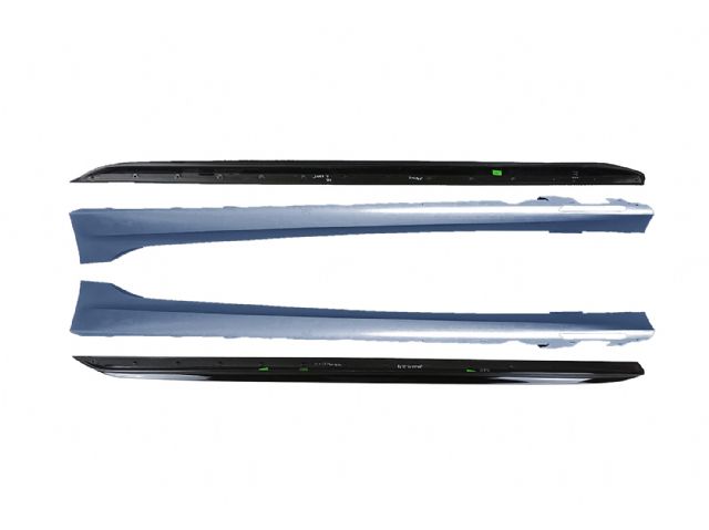 BMW 3 SERIES  G20 SIDE SKIRT W/ LIGHTING HOLE W/ SIDE FLAP (4PC)